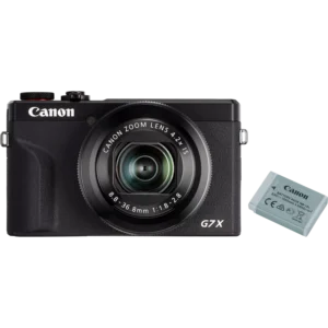 Canon PowerShot G7X Mark III + Battery Kit (Canon 3637C014) – Black